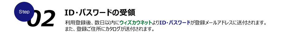 ID・パスワードの受領